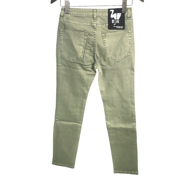 New Sandrine Rose by Free People Army Green Skinny Jeans‎ Women's Size 26 NWT - Picture 4 of 14